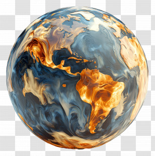 3d Earth - Colorful Earth Illustration Transparent PNG