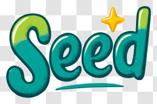 Seed Logo - Playful Seed Script Logo Transparent PNG