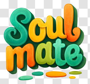 Soul Mate - Soulmate 3D Lettering Transparent PNG