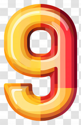 Number 9 - Colorful Abstract 9 Transparent PNG