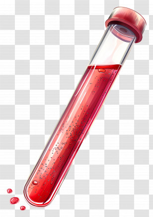 Test Tube - Illustration Of Test Tube With Red Liquid Transparent PNG