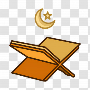 Quran - Quran Stand With Moon And Star Transparent PNG