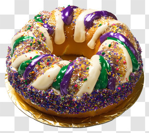 Mardi Gras - Mardi Gras King Cake Illustration Transparent PNG