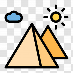 Pyramid - Pyramids In The Sunny Desert Transparent PNG