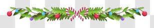Christmas Decorations - Christmas Greenery Garland With Colorful Decorations Transparent PNG