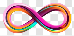 Infinity Symbol - Vibrant Colorful Infinity Symbol Transparent PNG