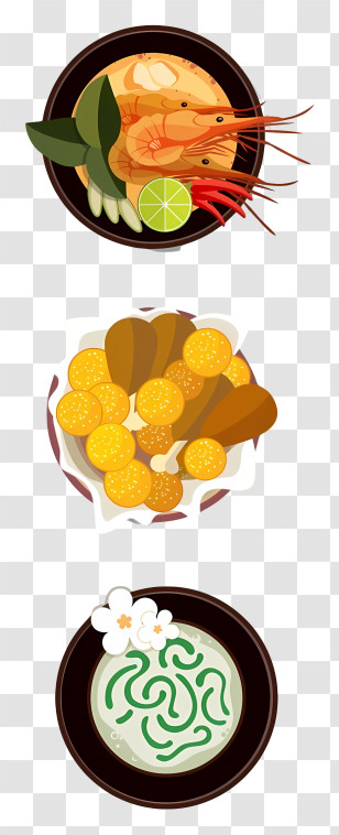Thai Food - Various Food Dishes Transparent PNG