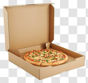 Open Pizza Box - Pizza Inside An Open Box Transparent PNG