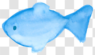 Blue Fish - Blue Fish Illustration Transparent PNG