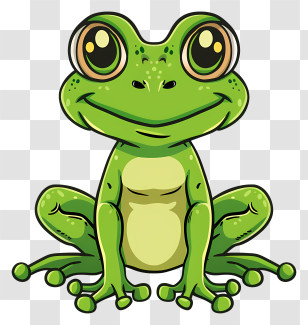 Cartoon Frog - Green Frog Cartoon Illustration Transparent PNG