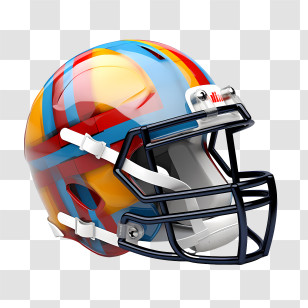 Football Helmet - Colorful Football Helmet Illustration Transparent PNG