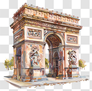 Arc De Triomphe - Arc De Triomphe In Paris Transparent PNG