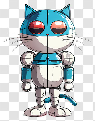 Cat Robot - Cartoon Robotic Cat With Modern Design Transparent PNG