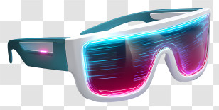 Futuristic Sunglasses - Futuristic Neon Glasses Transparent PNG