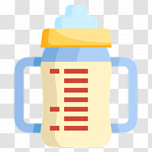 Baby Cup - Adorable Flat Baby Bottle Illustration Transparent PNG