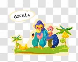 Gorilla Cartoon Animal Illustration - Photography - Monkey Transparent PNG