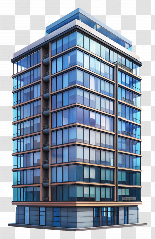 3d Building - Modern Glass Building Transparent PNG
