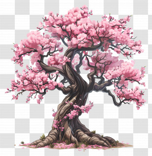 Cherry Blossom Tree - Beautiful Cherry Blossom Tree In Bloom Transparent PNG