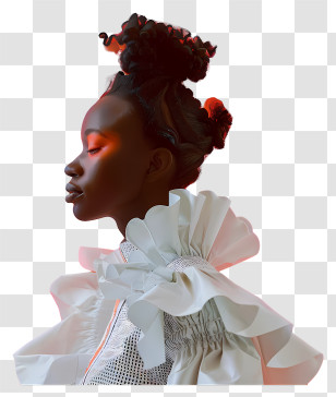 Female Art - Stylish Woman In Artistic Fashion Transparent PNG