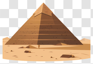 Egypt Pyramid - Egyptian Pyramid In Desert Illustration Transparent PNG