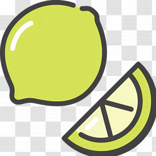 Lime - Lemon And Lemon Slice Illustration Transparent PNG