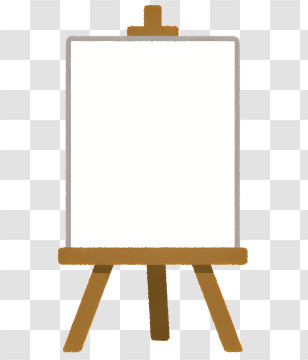 Icon - Blank Canvas On Wooden Easel Transparent PNG