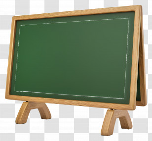 Green Board - Green Chalkboard With Wooden Frame Transparent PNG