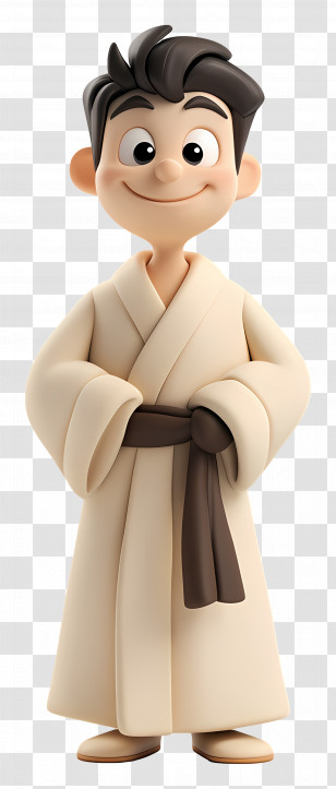 Bathrobe - Animated Boy In Robe Transparent PNG