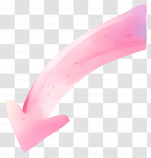 Pink Curved Arrow - Pink Gradient Arrow Illustration Transparent PNG