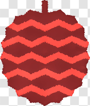 Cartoon - Red Zigzag Pattern Fruit Illustration Transparent PNG