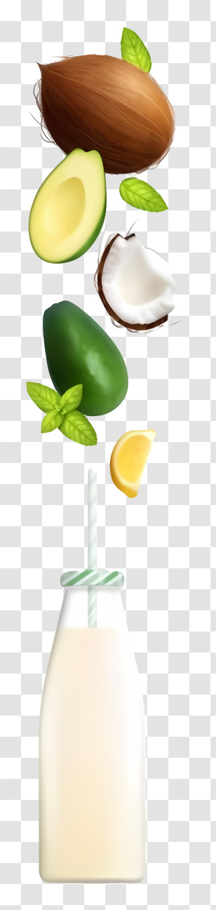 Glass Jar - Avocado And Coconut Milk Drink Transparent PNG