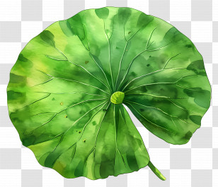 Lotus Leaf - Green Lotus Leaf Illustration Transparent PNG