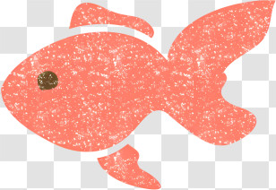 Icon - Simple Red Fish Illustration Transparent PNG