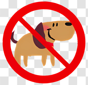 Icon - No Dogs Allowed Sign With Red Circle Transparent PNG