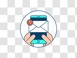 New Message - Smartphone Message Notification Alert Icon Transparent PNG