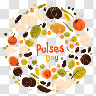World Pulses Day - Pulses Day Illustration With Beans And Vegetables Transparent PNG