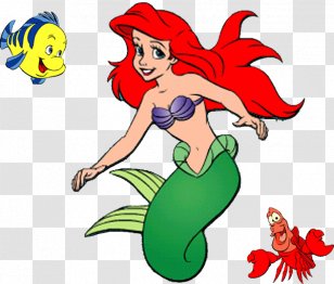 Ariel The Little Mermaid Melody Belle - Cartoon - Sebastian Transparent PNG