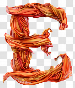 Letter E - Colorful Fabric Letter E Transparent PNG