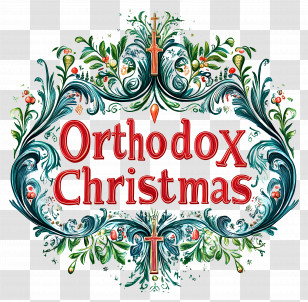 Orthodox Christmas - Decorative Orthodox Christmas Design Transparent PNG