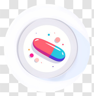 Medicine Tablet - Colorful Pill Illustration In Healthcare Design Transparent PNG