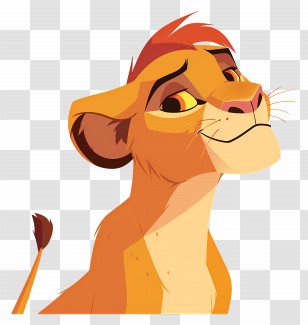 Simba - Adorable Lion Cub Cartoon Character Transparent PNG