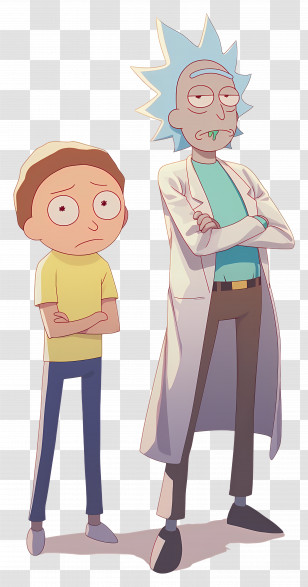 Rick And Morty - Animated Duo Cartoon Characters Transparent PNG