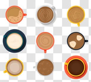 Coffee Cups - Various Coffee Cups Transparent PNG