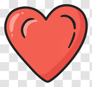 Cartoon - Red Heart Cartoon Illustration Transparent PNG