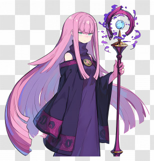 Ryuzu Meyer - Mystical Mage Girl With Staff Transparent PNG