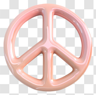 Peace Sign - Pink Peace Symbol Emblem Transparent PNG