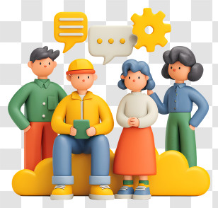 Developer Team Discussing - Teamwork And Collaboration Transparent PNG