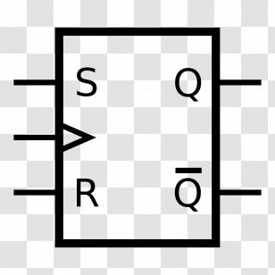Flip-flop Electronic Circuit Circuito Sequencial Logic Gate Electronics - Black - Tin Symbol Transparent PNG