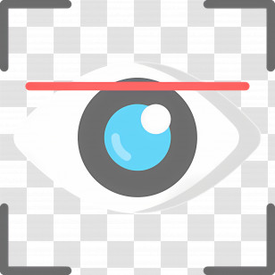 Eye Scanner - Eye With Biometric Scanning Line Icon Transparent PNG
