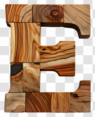 Letter E - Wooden Letter E Block Transparent PNG